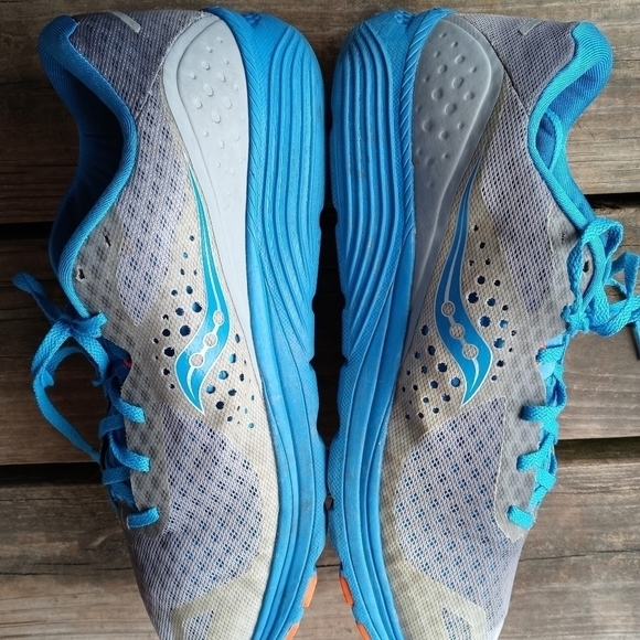 Saucony Mens Everun Kinvara 8 S20356-1 Gray Blue Running Shoes Lace Up Size 14. main image 7